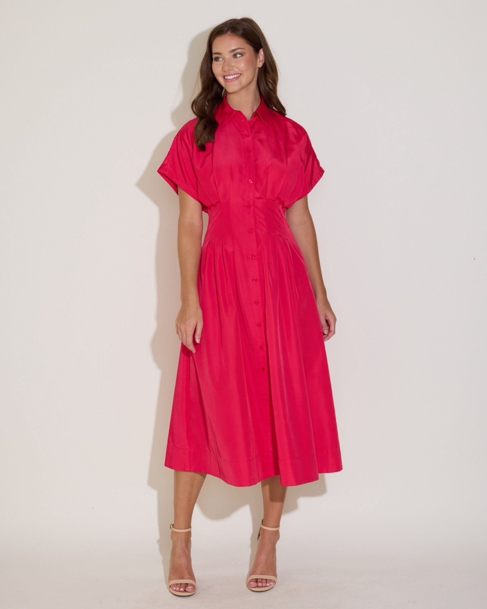 Button Front Midi Dress - Olive You BoutiqueALDEN ADAIR228151