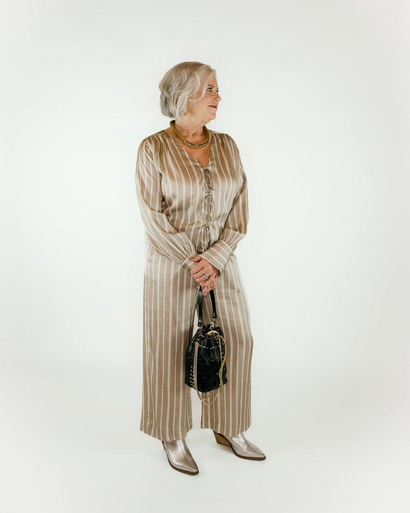 Kayla Stripe Bow Front Shirt - Olive You BoutiqueFIFTEEN - TWENTY INC.228063