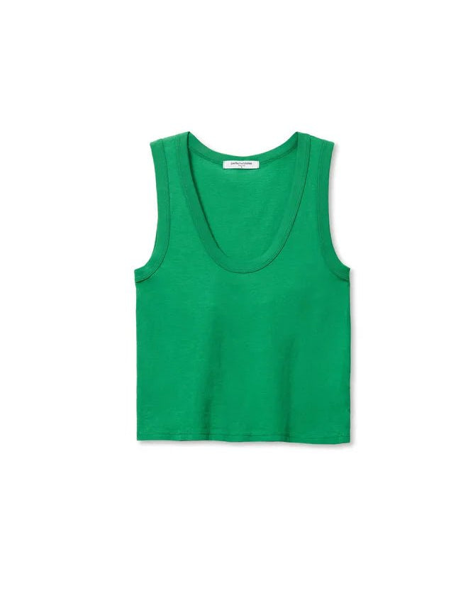 Crispy Cotton Scoop Neck Tank - Olive You BoutiquePERFECTWHITETEE227885