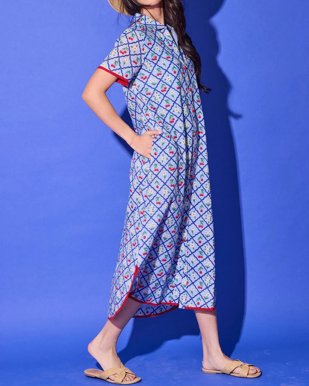 Josie Blue Cherry Midi Dress - Olive You BoutiqueALDEN ADAIR23453423289-U26-1