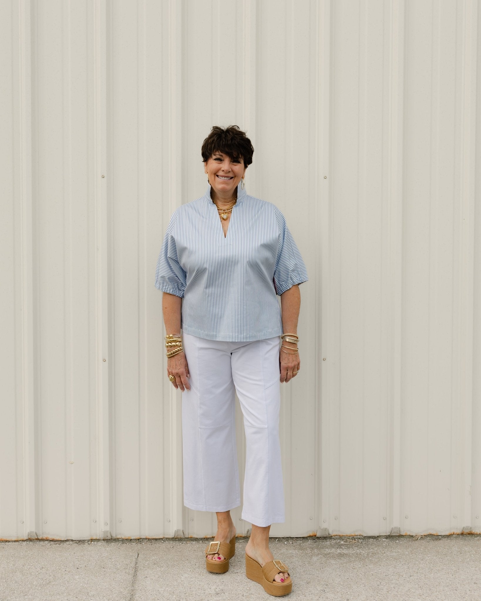 Grapemist Stripe Poppy Top - Olive You BoutiqueEmily McCarthy227329654