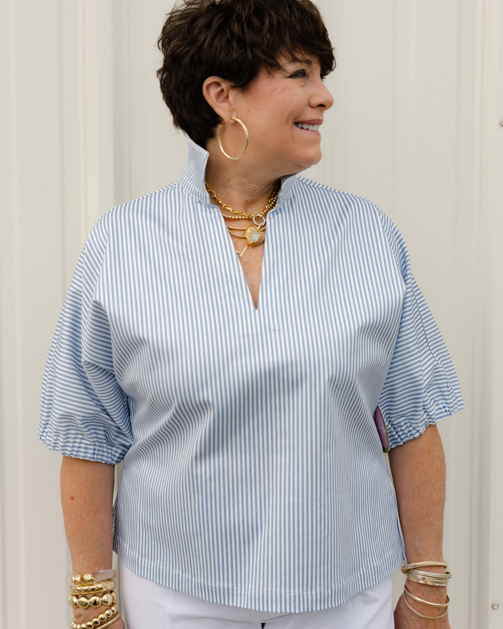 Grapemist Stripe Poppy Top - Olive You BoutiqueEmily McCarthy227329654