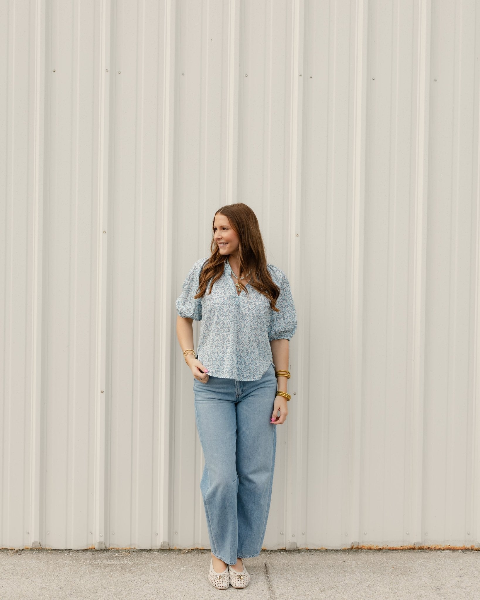 Blue Bell Garden Blouse - Olive You BoutiqueOLIVE YOU2324232600-201ltj