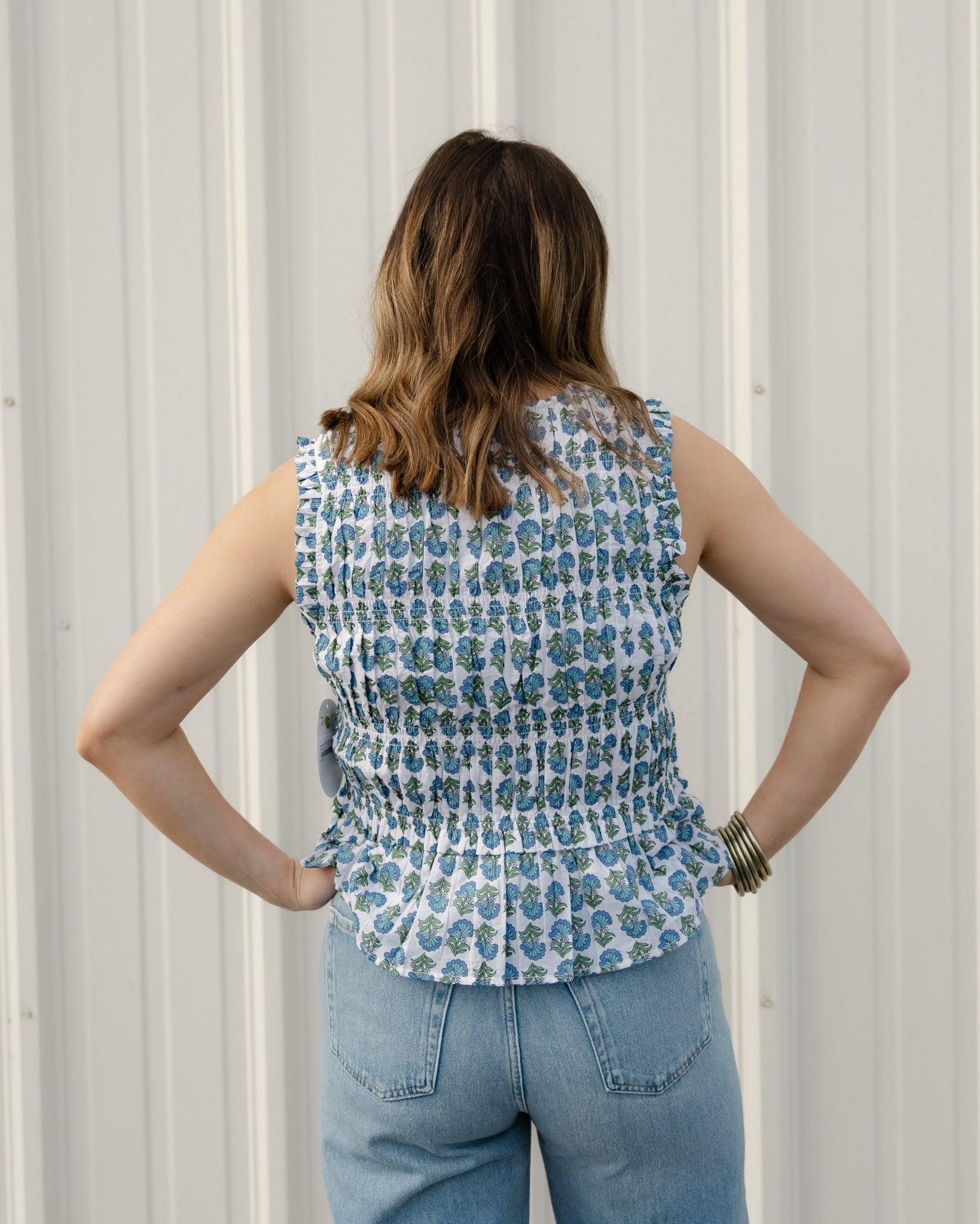Garden Bloom Smocked Top - Olive You BoutiqueTHML232532TDM1104