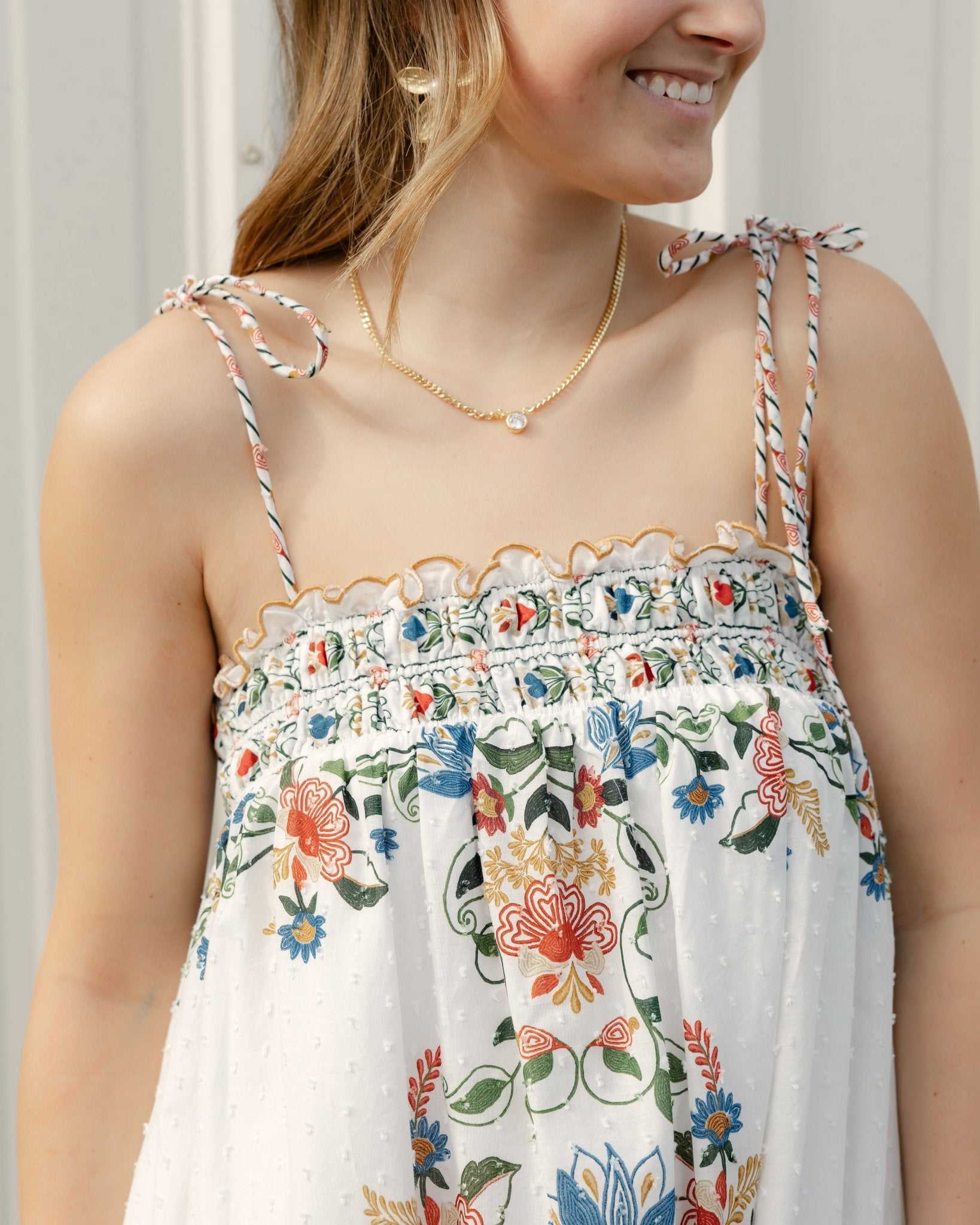 Stitched Garden Midi Dress - Olive You BoutiqueFARM RIO227391260204001