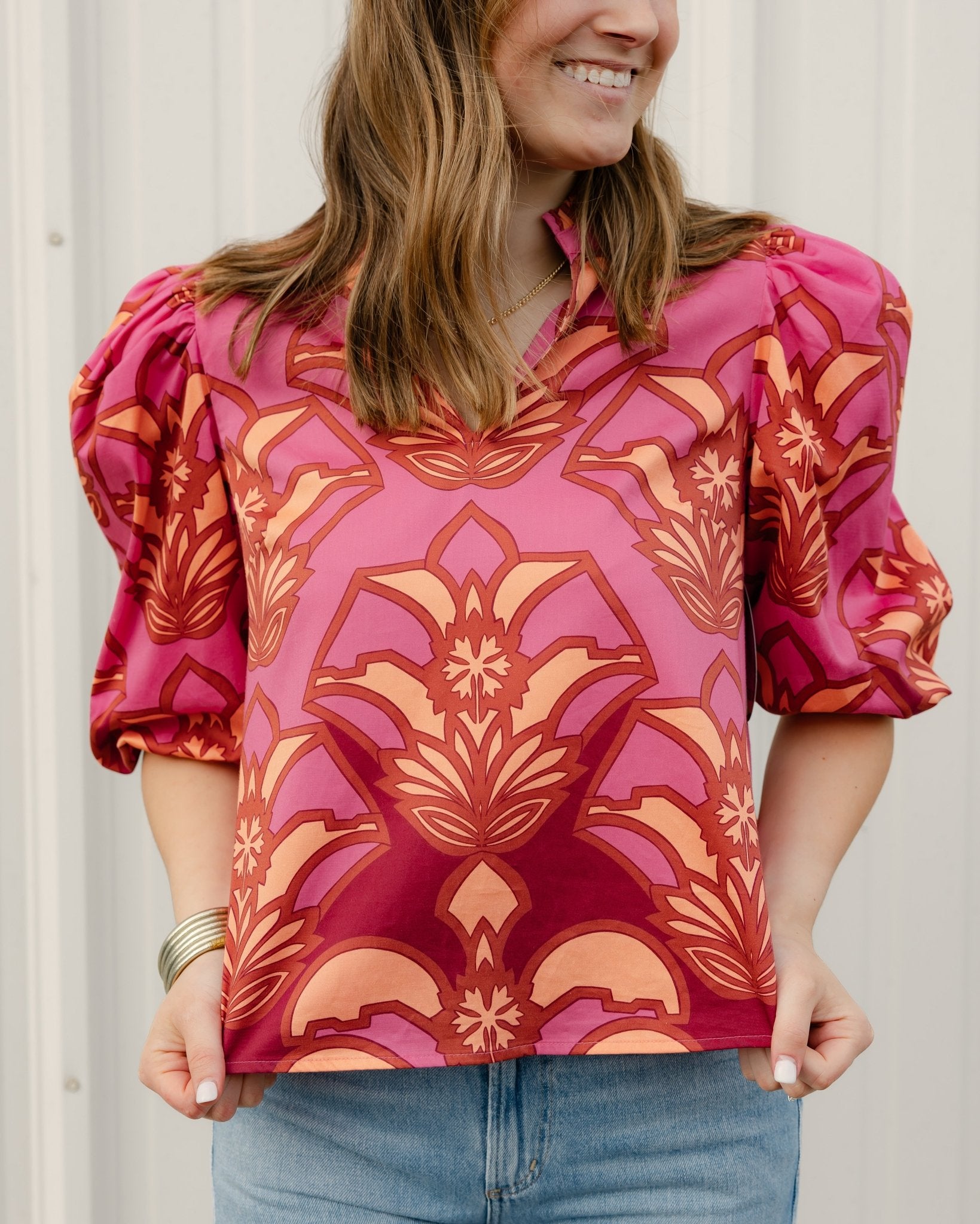 Ali Balloon Slv Blouse - Olive You BoutiqueALDEN ADAIR22816312164-S26