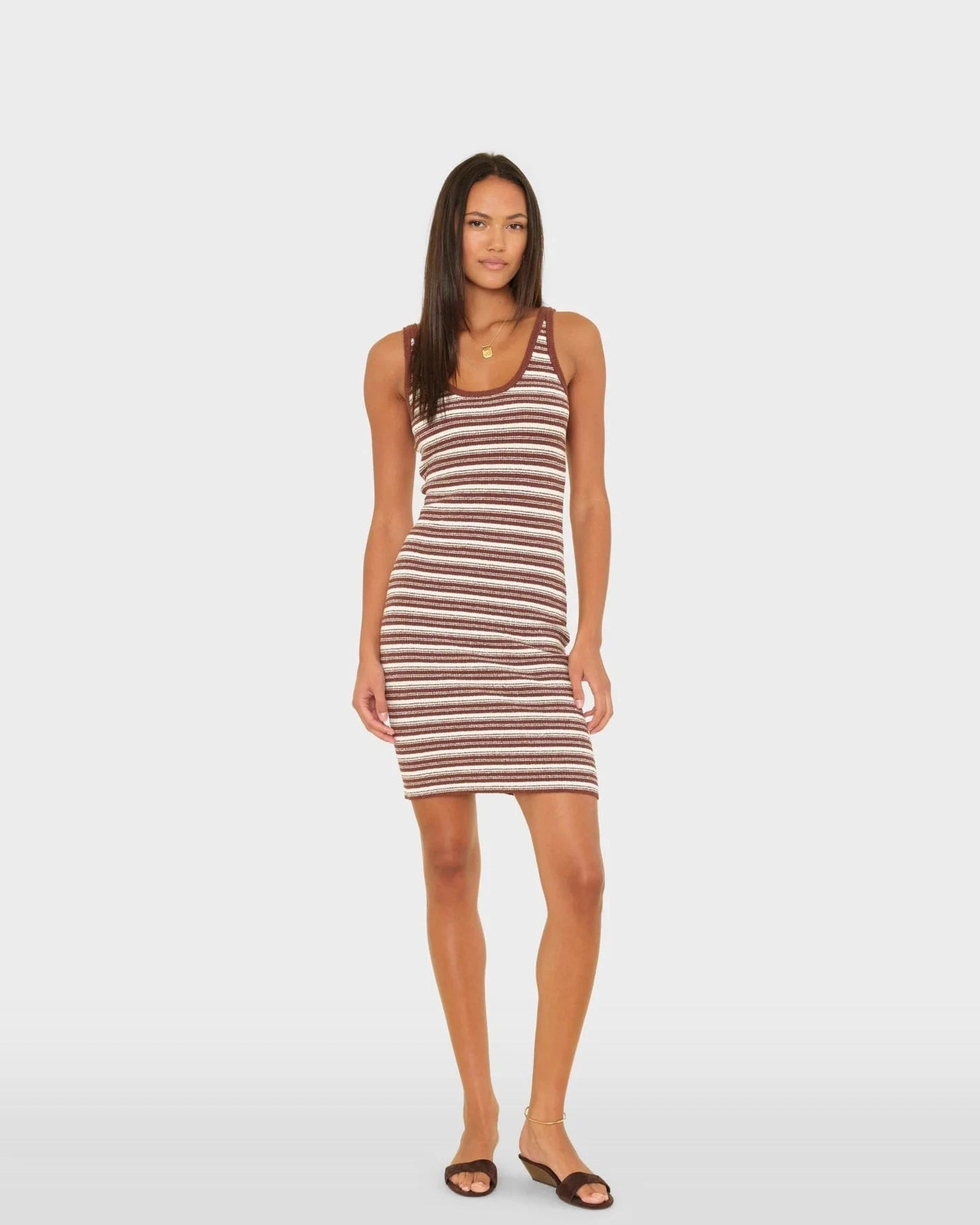 Rhonda Striped Fitted Midi Dress - Olive You BoutiqueXIRENA229280X9STR047
